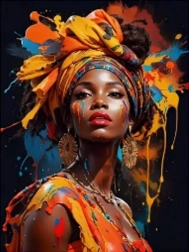 Pittura diamantata Africana II 30 × 40 cm