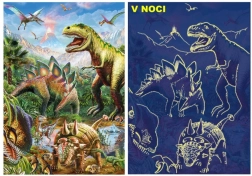 Puzzle luminoso mondo dei dinosauri 100 XL pezzi