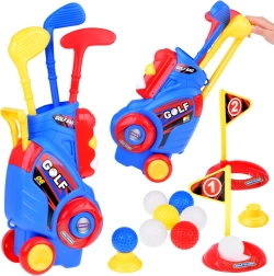 Mini golf per bambini – set con mazze, palline e carrello con supporto