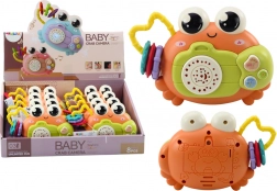 Granchio interattivo con sonaglio e proiettore, arancione