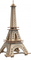 Puzzle 3D in legno TORRE EIFFEL con set di colori