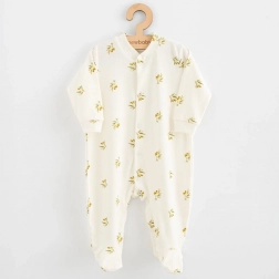 Tutina da neonato in cotone organico NEW BABY Olive 62 (3–6 mesi)