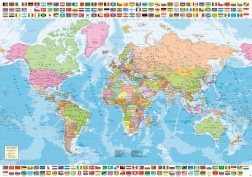 Puzzle Educa – mappa politica del mondo, 1500 pezzi