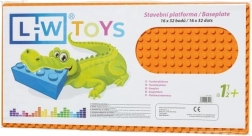 Piastra di costruzione arancione JUNIOR 16x32 punti