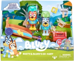 Figurine Bluey Gokart con 2 cagnolini