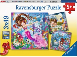 Puzzle Ravensburger Sirene Magiche 3×49 pezzi
