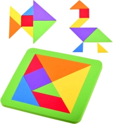 Puzzle tangram in schiuma – colorato rompicapo logico