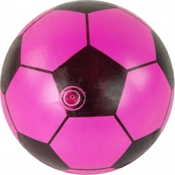 Pallone di gomma rosa e nera grande 23 cm leggero
