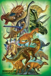 EUROGRAPHICS puzzle dinosauri erbivori 100 pezzi
