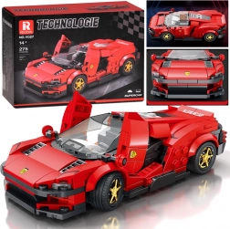 Kit di costruzione tecnico – supercar futuristica rossa con portiere ad apertura verso l’alto, 275 pezzi