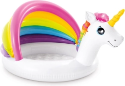 Piscina gonfiabile per bambini a forma di unicorno con tettuccio INTEX