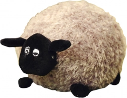 Giocattolo di peluche pecorella marrone chiaro con lana riccia 20cm