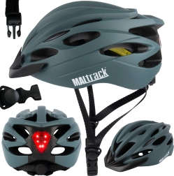 Casco da ciclismo Rapid con luce posteriore, oceano, 58–61 cm