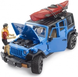 Bruder Jeep Wrangler Rubicon con kayak e figurina 1:16