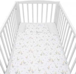 Set in cotone per lettino con imbottitura NEW BABY Ochette 90 × 120 cm