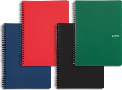 Blocco ad anelli A5 con doppia spirale Classic, copertine in PP, righe