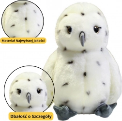 Gufo di peluche bianco 23 cm