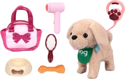 Cane di peluche interattivo al guinzaglio 25 cm