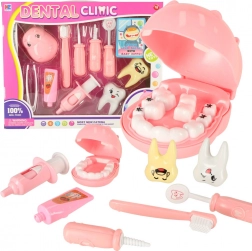 Set da dentista con ippopotamo – giocattolo educativo per bambini – Rosa