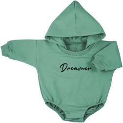 Body neonato baggy con cappuccio Koala Dreamer verde