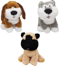 Cagnolino di peluche seduto 22 cm – mix di colori