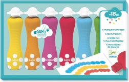 Djeco colori in spugna con applicatore a tampone per bambini