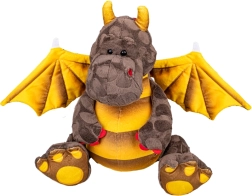 Drago marrone di peluche 23 cm per neonati