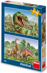 Puzzle DINO duello di dinosauri 2×48 pezzi