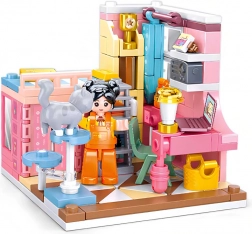 Set di costruzione Sluban Girls Dream mini camera da letto – 210 pezzi, 2 minifigure