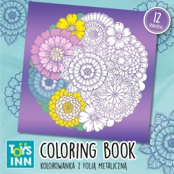 Libro da colorare metallico rosa verde