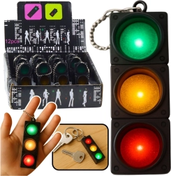 Portachiavi semaforo con luci lampeggianti – ciondolo educativo per chiavi