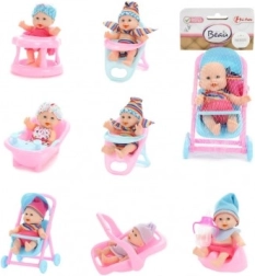 Bambola con Accessori Plastica Corpo Rigido 11cm