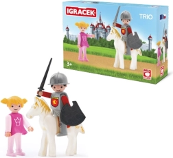 Igráček trio principessa, cavaliere e cavallo bianco