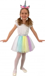 Gonna tutu da bambina Unicorno con cerchietto
