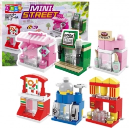 Set di costruzioni Mini Street 6in1 – piccolo borgo con edifici, negozi e caffetterie (137 pezzi)