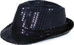 Cappello disco con luce LED – nero, per adulti