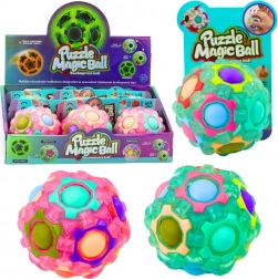 Puzzle magico luminoso nella luce oscura