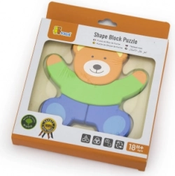 Primo puzzle di legno per bambini Viga Orso