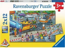 RAVENSBURGER Puzzle Lavori edili 2x12 pezzi