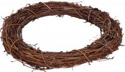 Ghirlanda decorativa in rattan 25 cm