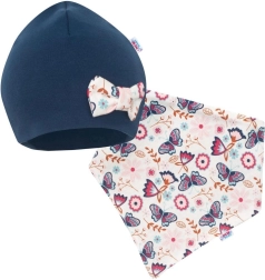 Cappellino e scaldacollo per bambini New Baby Missy blu