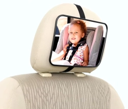 Specchietto retrovisore per bambini da auto per poggiatesta, regolabile 18,8 × 13,5 cm