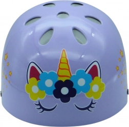 Casco multisport con motivo unicorno, viola, taglia M (55–58 cm)