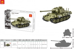 Set di costruzione carro armato verde 638 pezzi