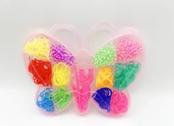 Set di elastici 500 pz per creare braccialetti Loom band - farfalla