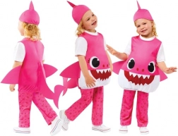 Costume Baby Shark rosa per bambini 3-4 anni