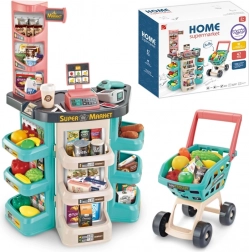 Supermercato per bambini con carrello e 47 accessori Woopie