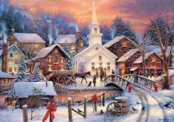 Puzzle 1000 pezzi Natale Bianco