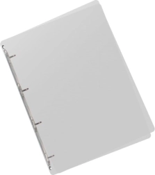 Raccoglitore ad anelli A5 in polipropilene trasparente, 4 anelli