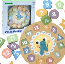 Tooky Toy orologio educativo in legno con 12 forme e numeri